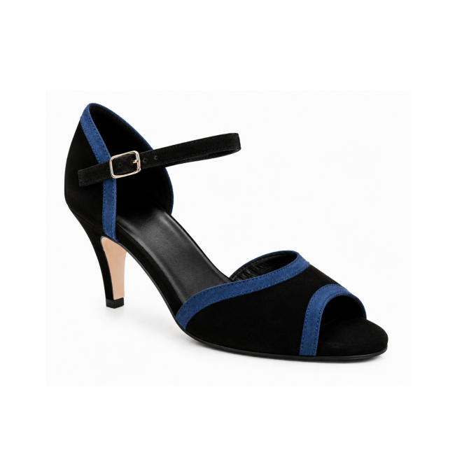 Corina – Escarpin bi-colore ouvert cuir